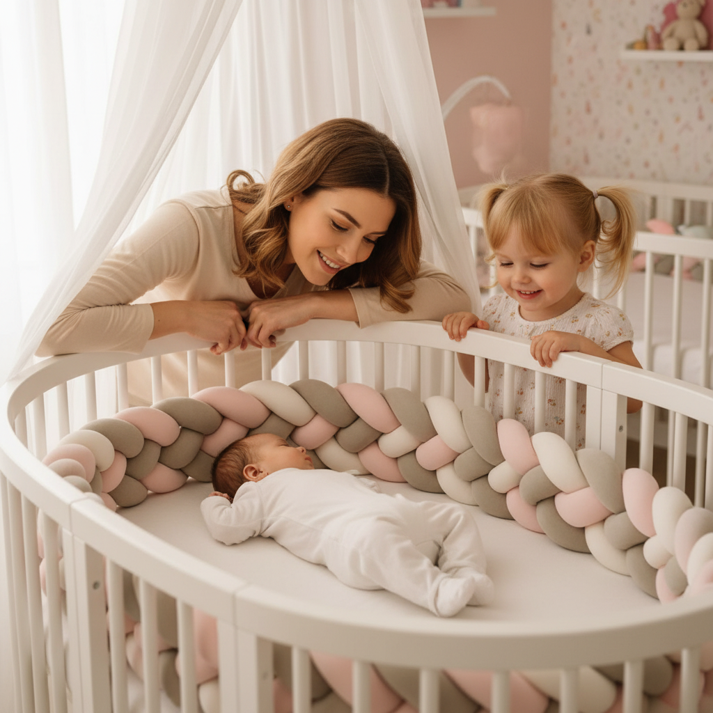 Bébé avec maman et sœur
