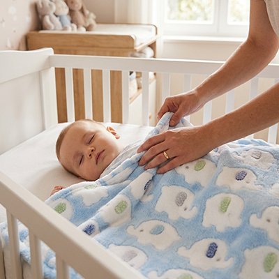 Couverture bébé qui dort