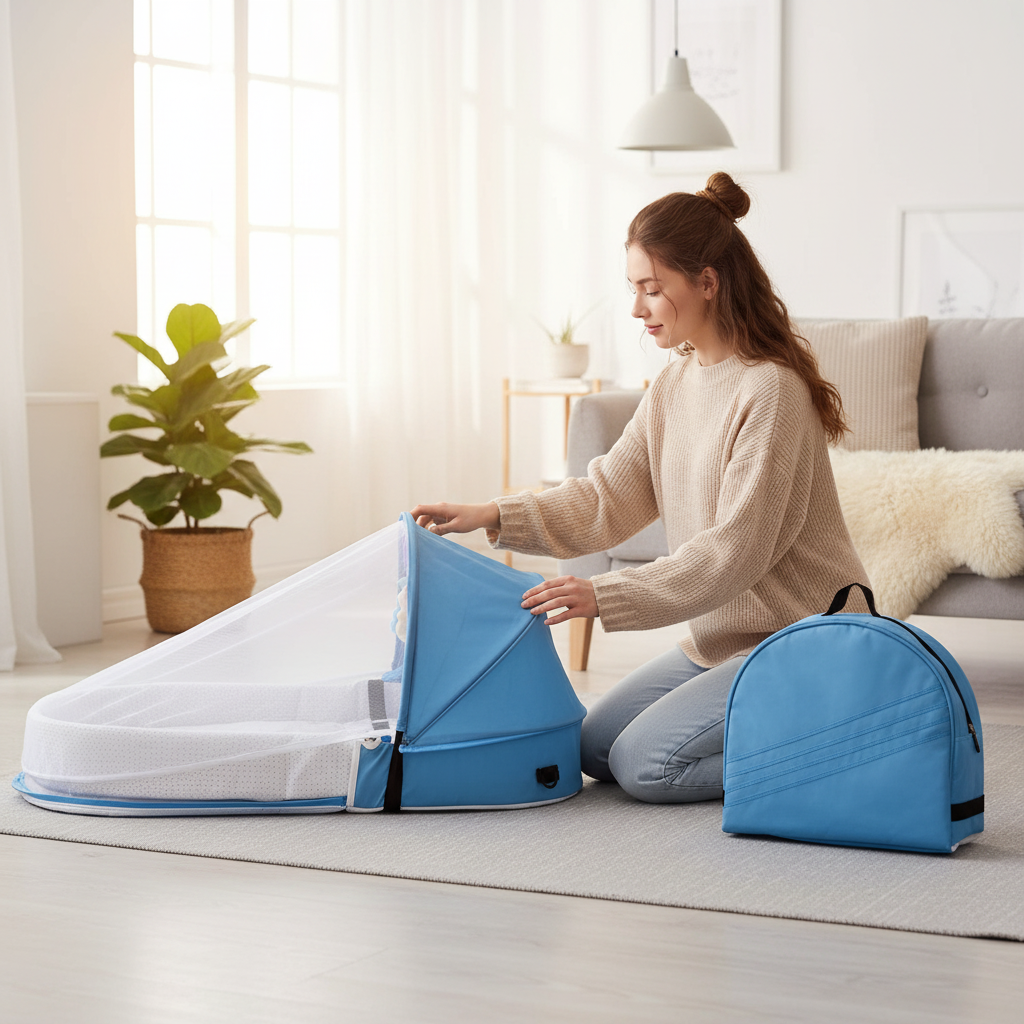 Lit bebe de voyage | Bleu