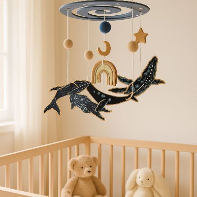 Mobile lit bébé | Baleine - Zoombébé