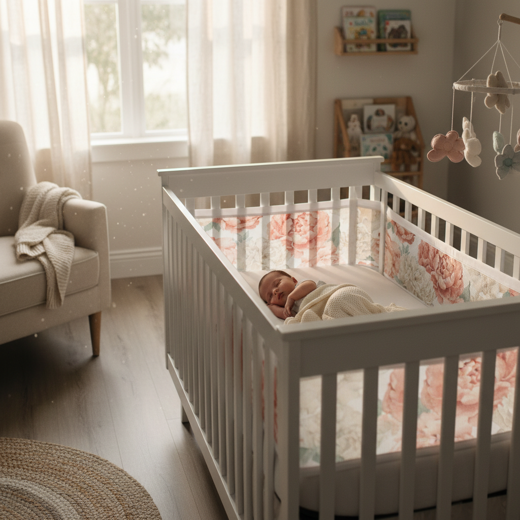 tour de lit pivoine b-b endormi serein