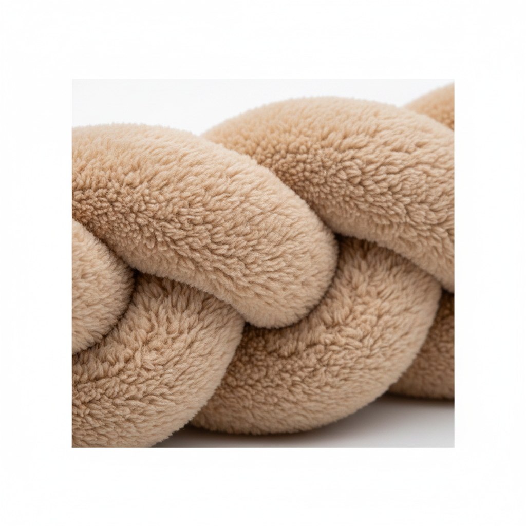 tresse de lit bebe bouclette beige detail texture mouton