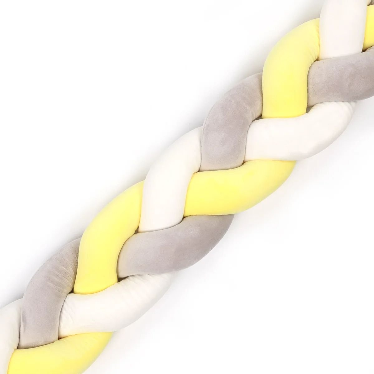Tresse de lit| Jaune Gris Blanc - Zoombébé