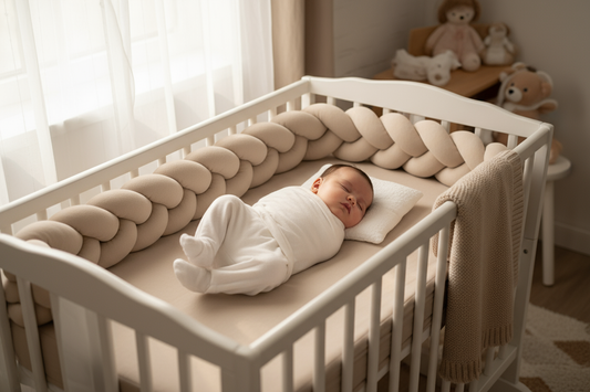 Bébé serein et apaisé dans son lit après avoir été calmé