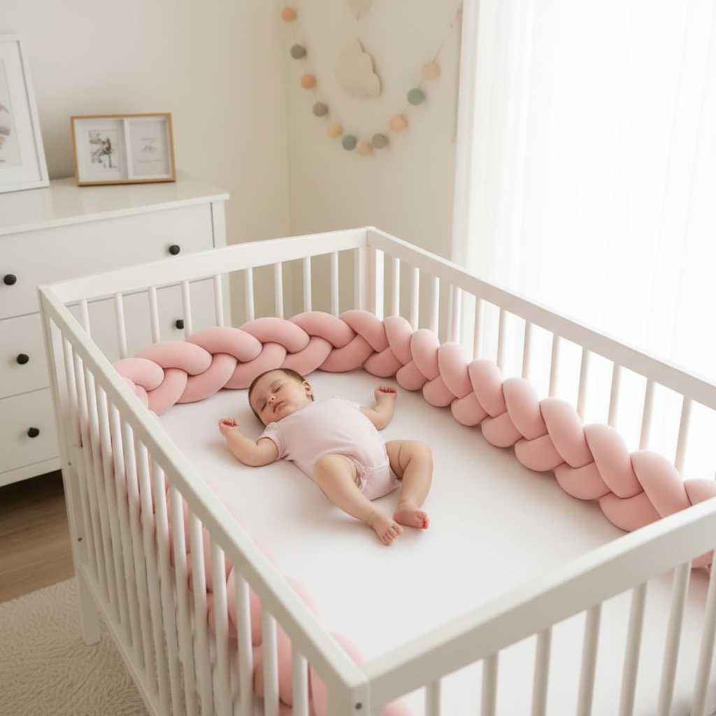 Bébé dort avec tresse espacée