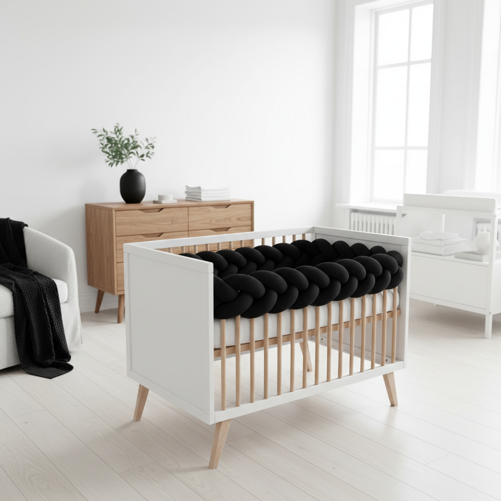 Tresse de lit bébé 3m | Noir