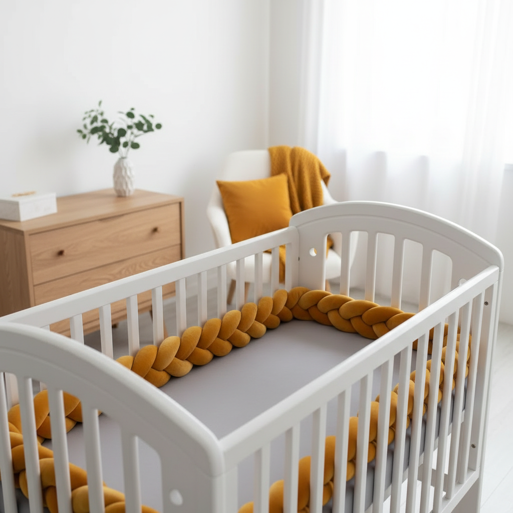 Tour de lit tressé 3m | Moutarde