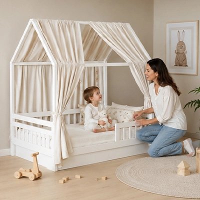 Ciel de lit enfant avec doudou