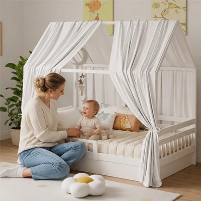 Ciel de lit enfant blanc