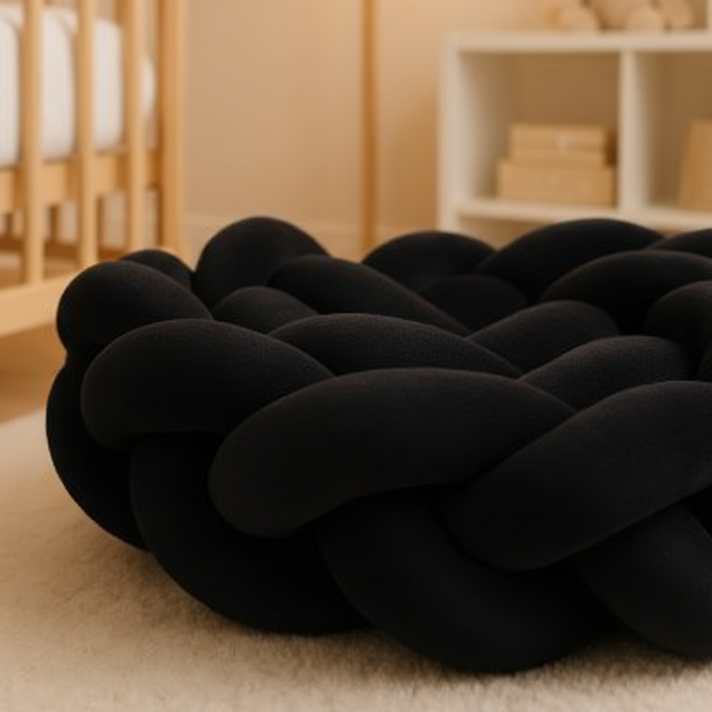 Détail tressage tresse de lit 4m Black