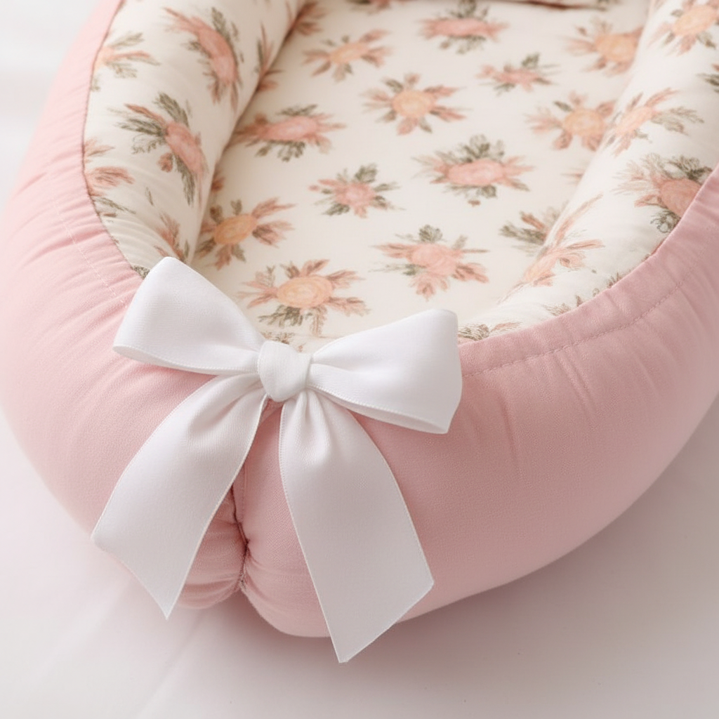 Détails réducteur lit rose fleurs