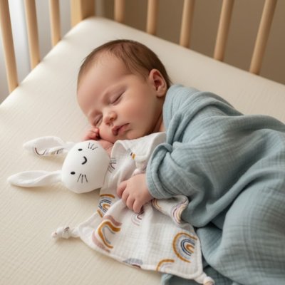 Doudou lapin blanc