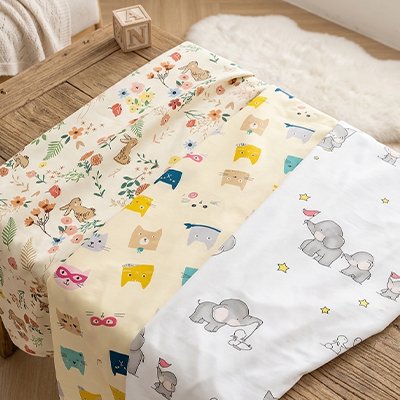 Drap housse lit bébé animaux