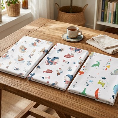 Drap housse lit bébé colores