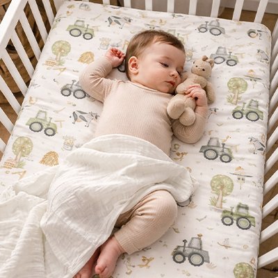 Drap housse lit bébé dort lit barreau
