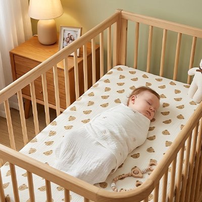 Drap housse lit bébé dort
