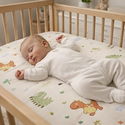 Drap housse lit bébé dort