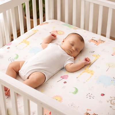 Drap housse lit bebe dort