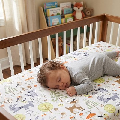 Drap housse lit bebe foret