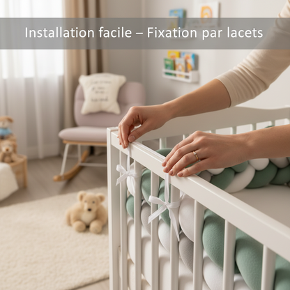 installation tresse de lit lacets blanc