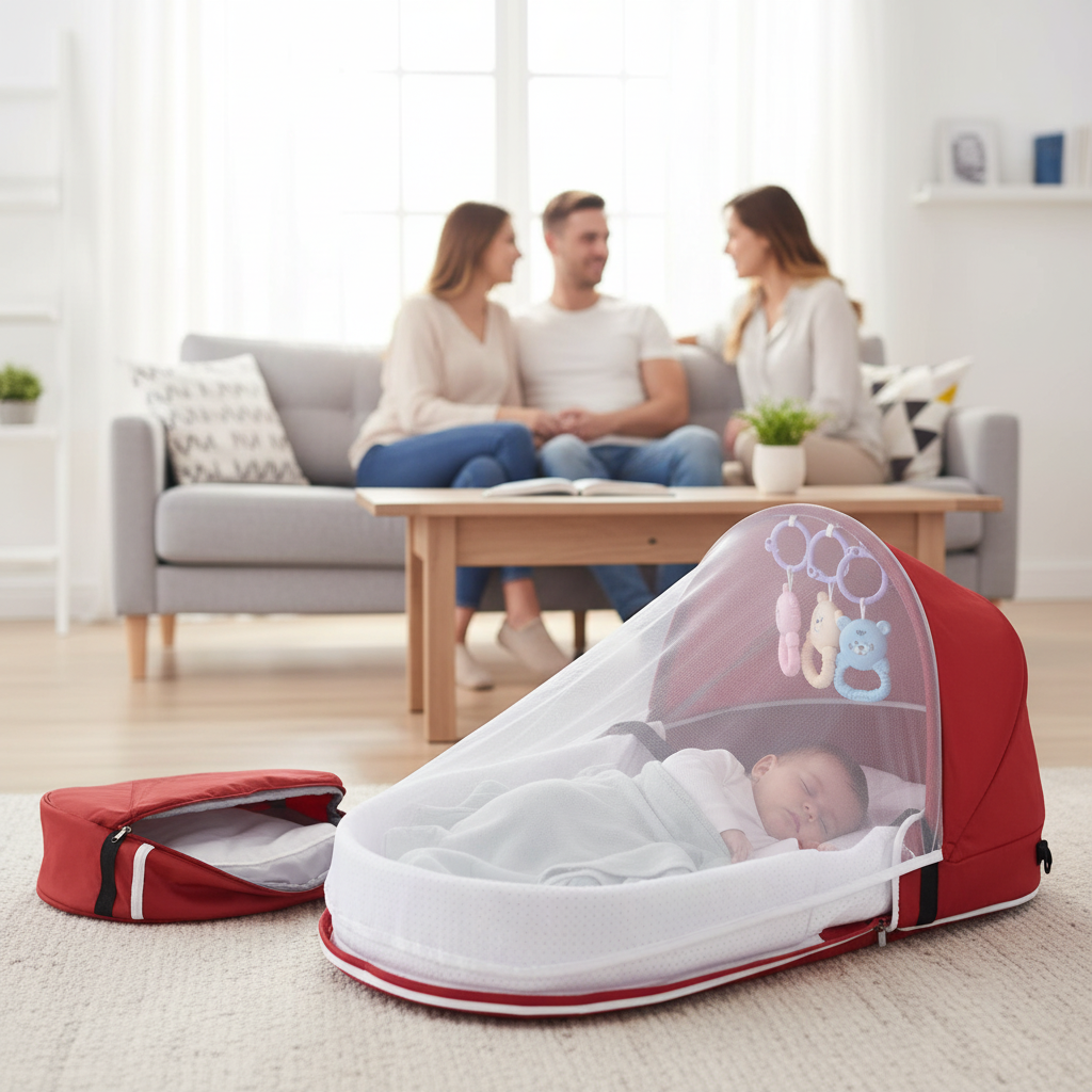 Lit bebe de voyage | Rouge