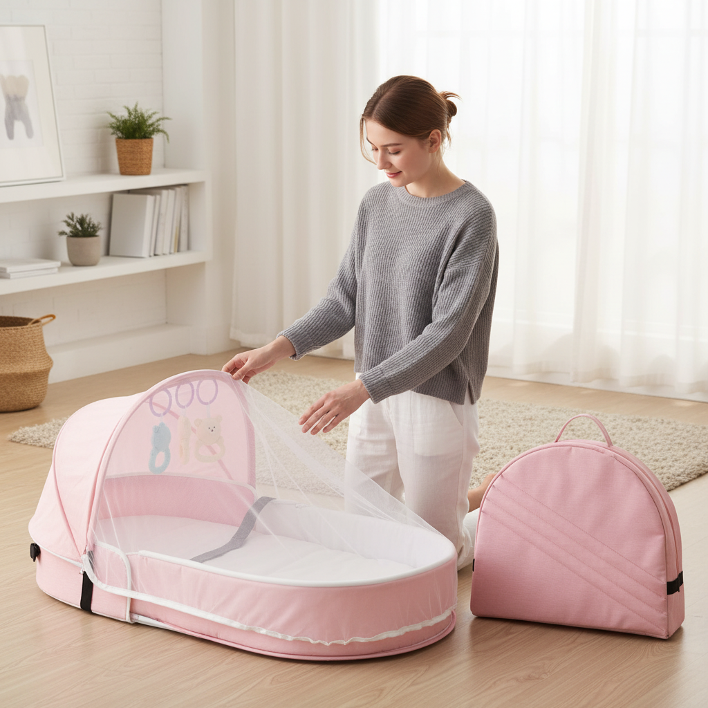 Lit bebe de voyage |Rose