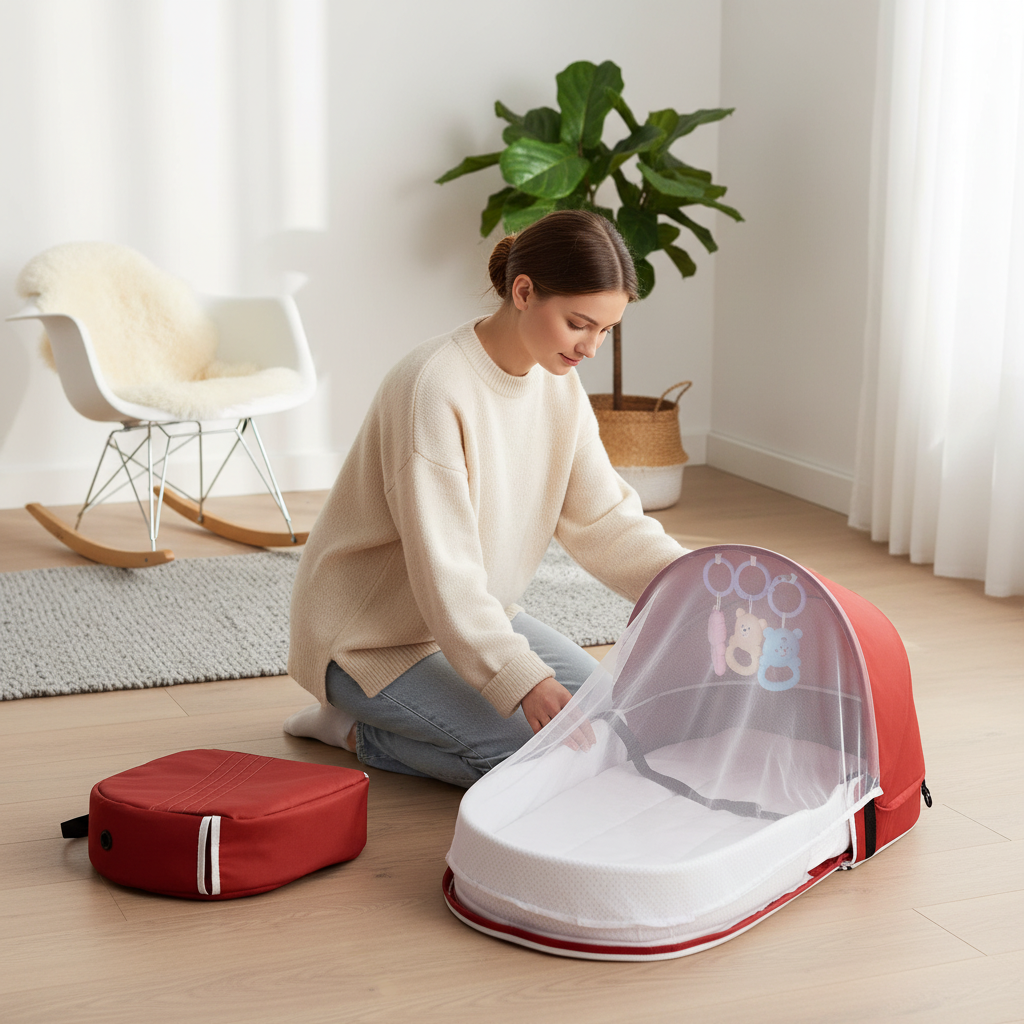 Lit bebe de voyage | Rouge