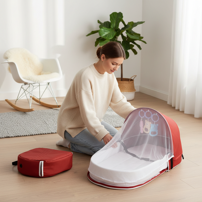 Lit bebe de voyage | Rouge