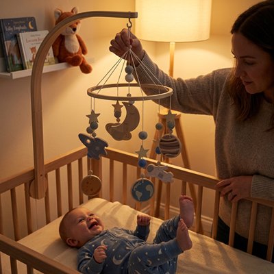 Mobile bebe accroche au lit