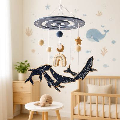 Mobile lit bébé | Baleine - Zoombébé