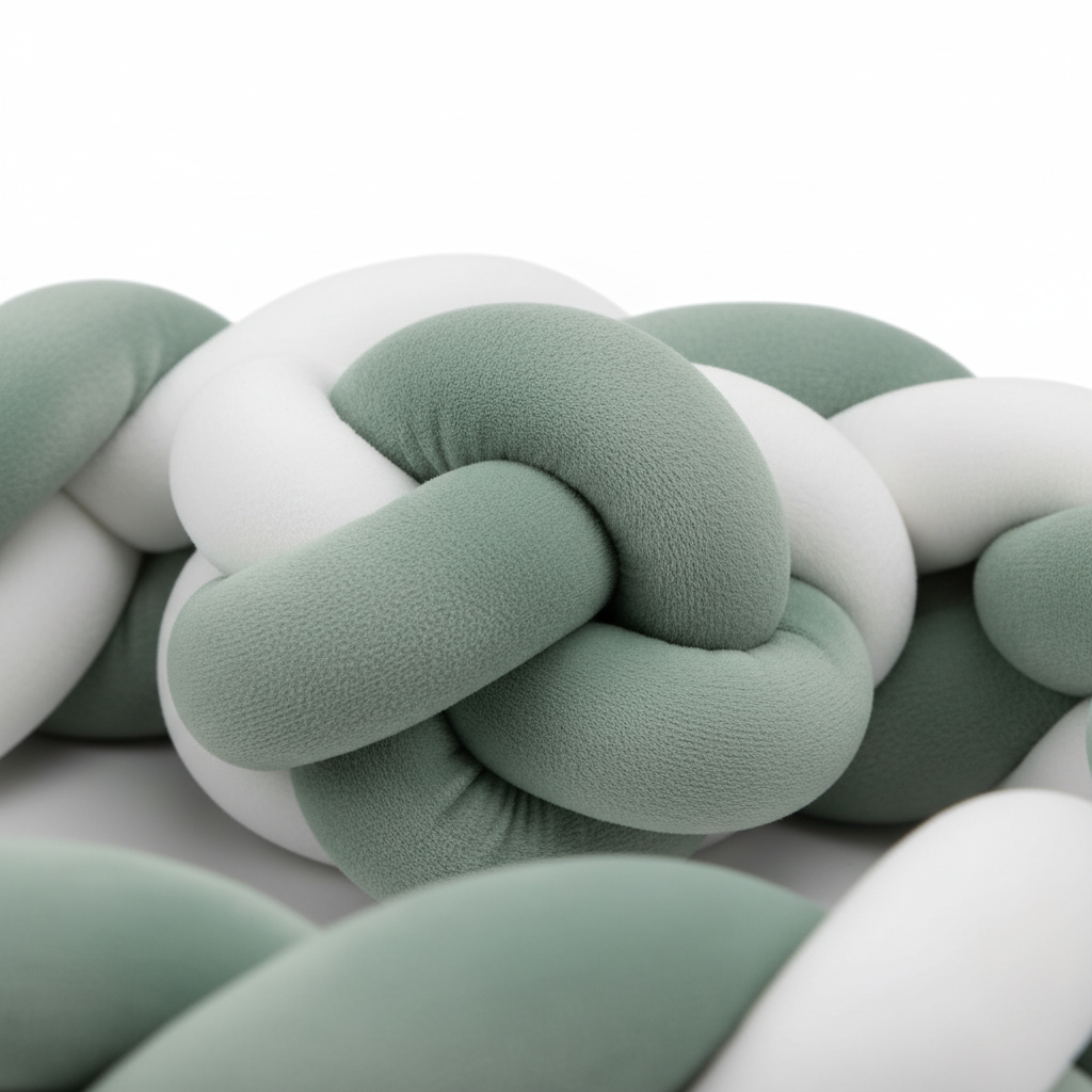  texture tresse de lit vert sauge blanc