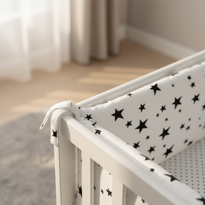 Tour de lit etoile | Blanc