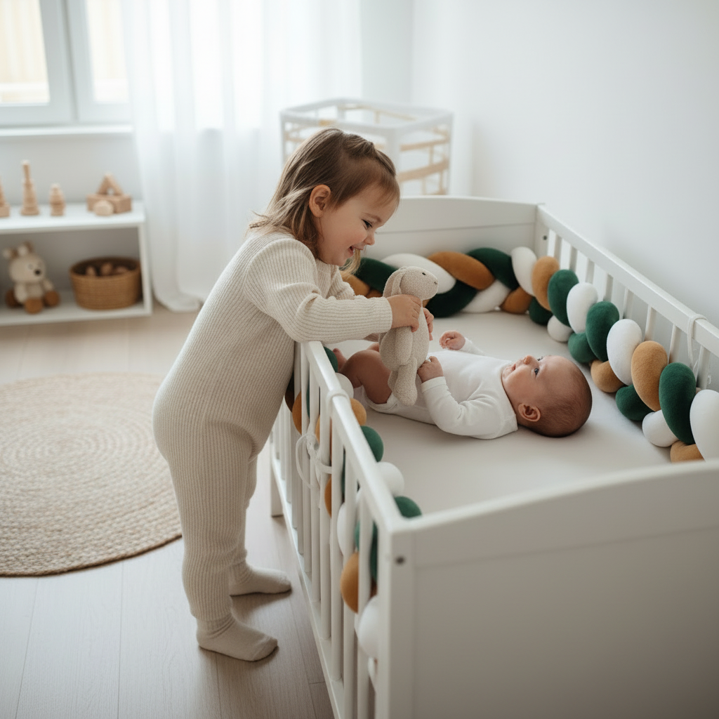 Tour de lit bébé tressé - Automne