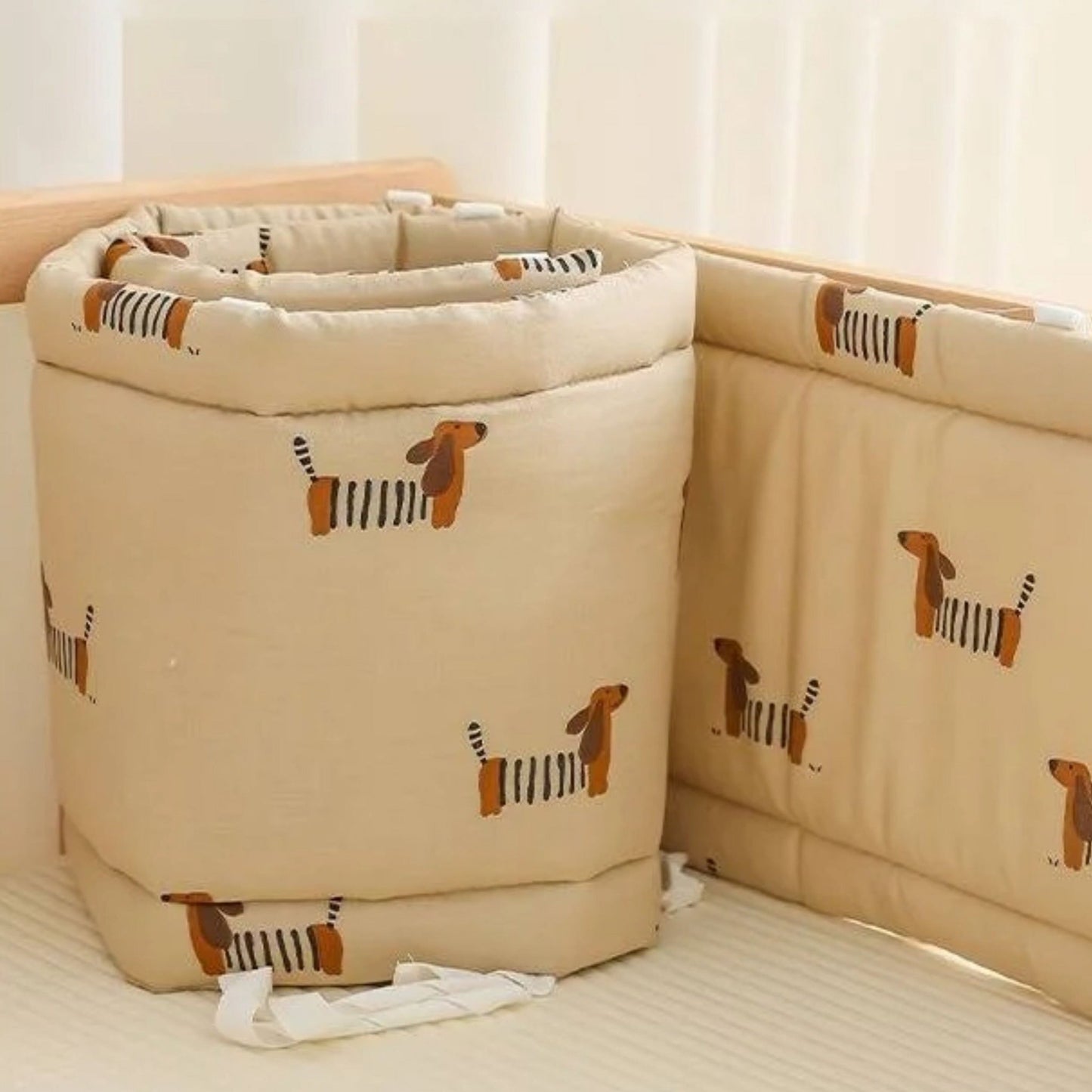 Tour de lit bébé motif chien