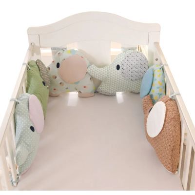 Tour de lit bébé fille | Coton Éléphant - Zoombébé