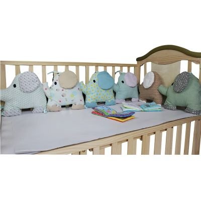 Tour de lit bébé fille | Coton Éléphant - Zoombébé