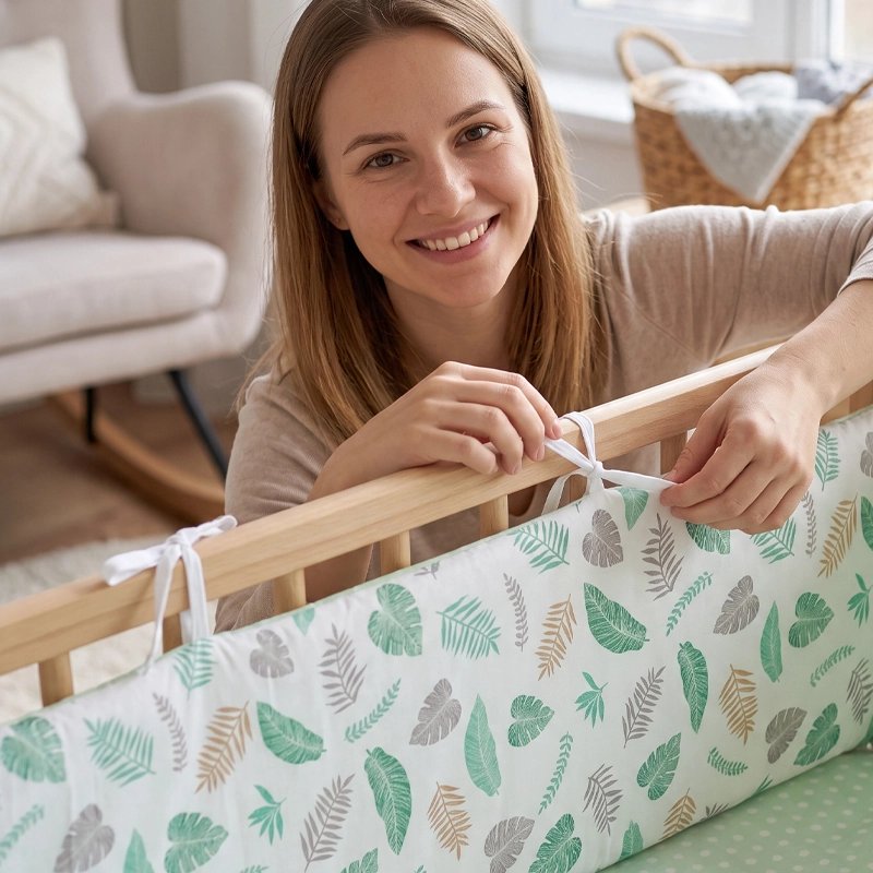 Tour de lit bebe maman l'accroche