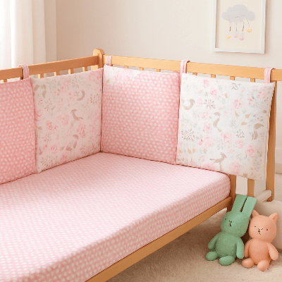 Tour de lit bébé | Nordique 6 coussins coton - Zoombébé