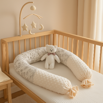 tour de lit pour bebe fleuri