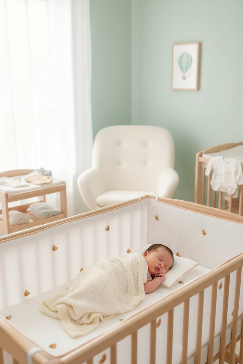 tour de lit respirant bebe dort en toute securite