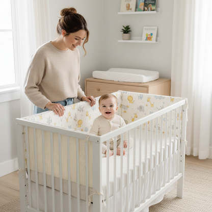 Tour de lit Ultra-doux Lion safari - maman