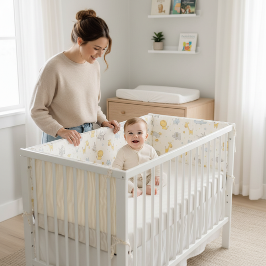 Tour de lit Ultra-doux Lion safari - maman