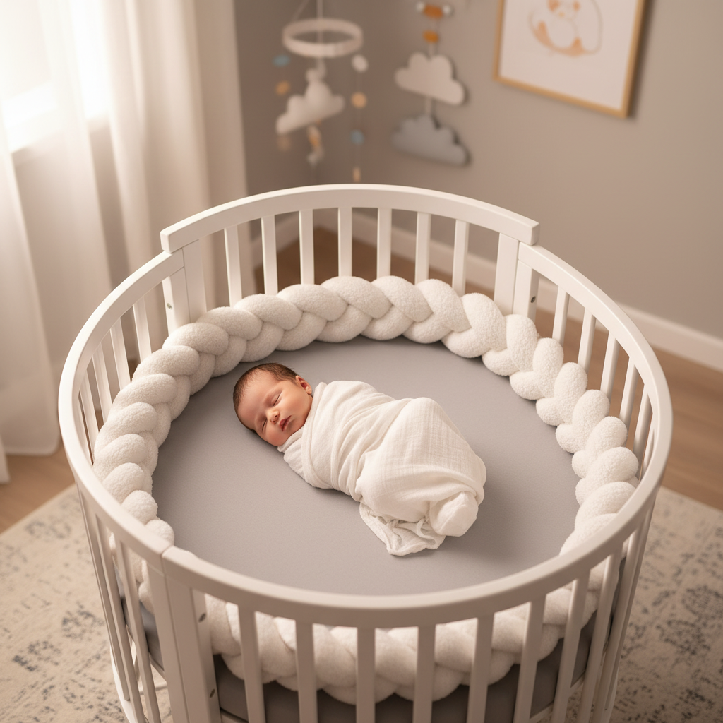 Tresse de lit bebe | Molletonne blanc
