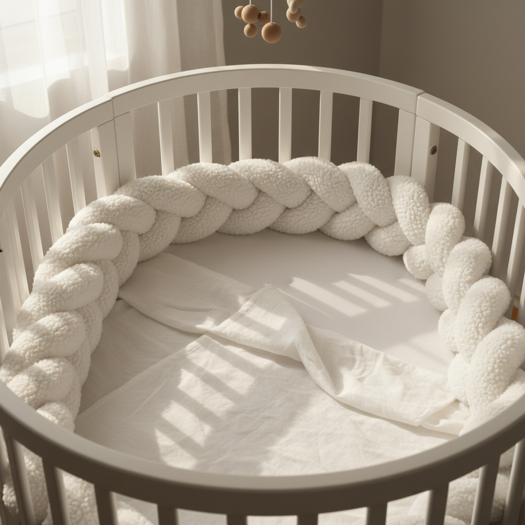 Tresse de lit bebe | Molletonne blanc