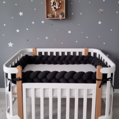 Tresse de lit 4m noir lit blanc etoiles