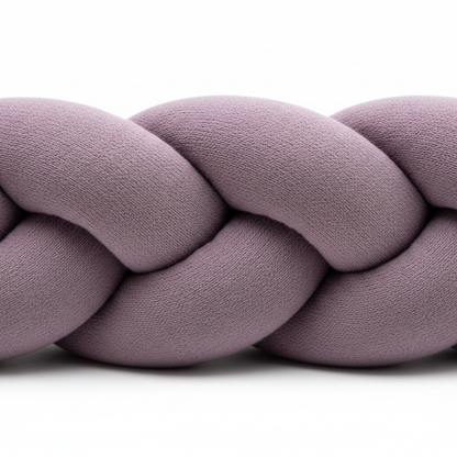 Tresse de lit bébé prune - détail coton tressé