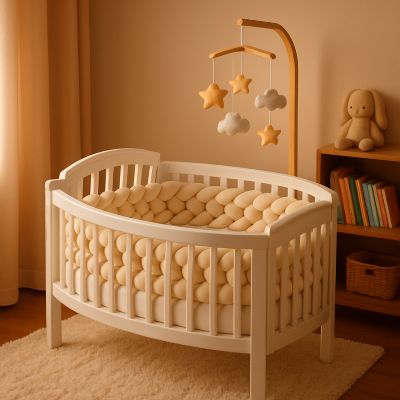 Tresse de lit bebe| Beige Blanc™ - Zoombébé