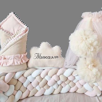 Tresse de lit bebe| Beige Blanc™ - Zoombébé