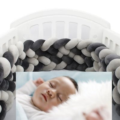 Tresse de lit bebe Gris Noir