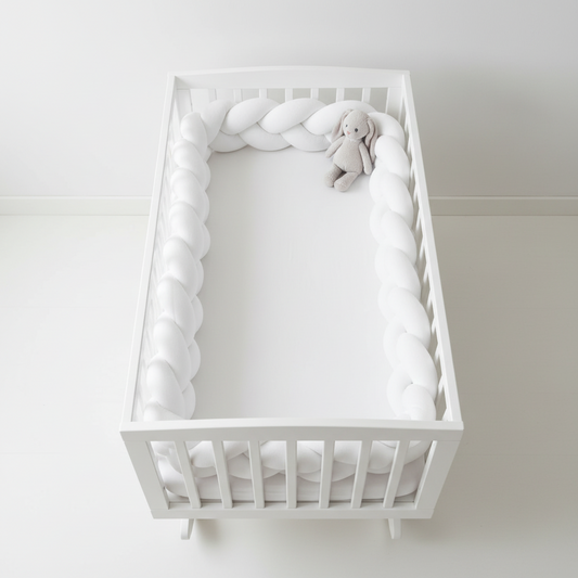 tresse de lit blanche vue generale sur lit bebe 